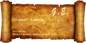 Graser Emese névjegykártya
